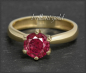 Preview: Ring mit 1,72ct Rubin, 585 Gelbgold Solitärring